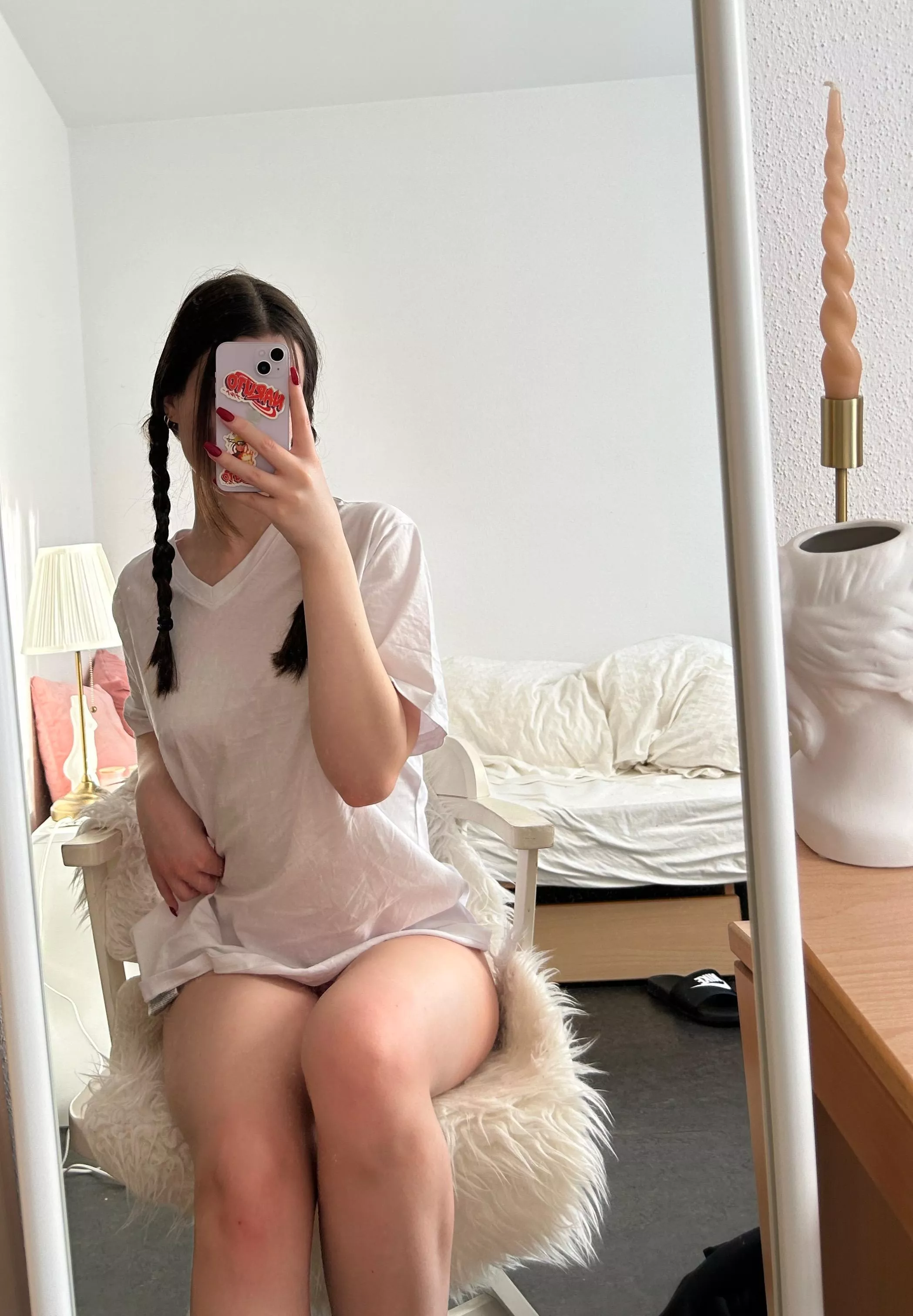 is it okay to just wear a shirt at home ?