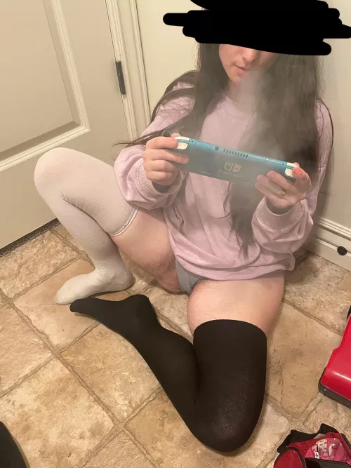 Mariokart and chill. Winner licks the loser