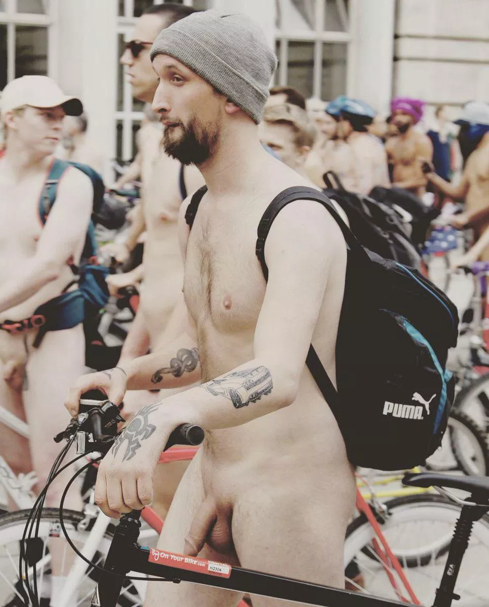 Me at the World Naked Bike Ride in London