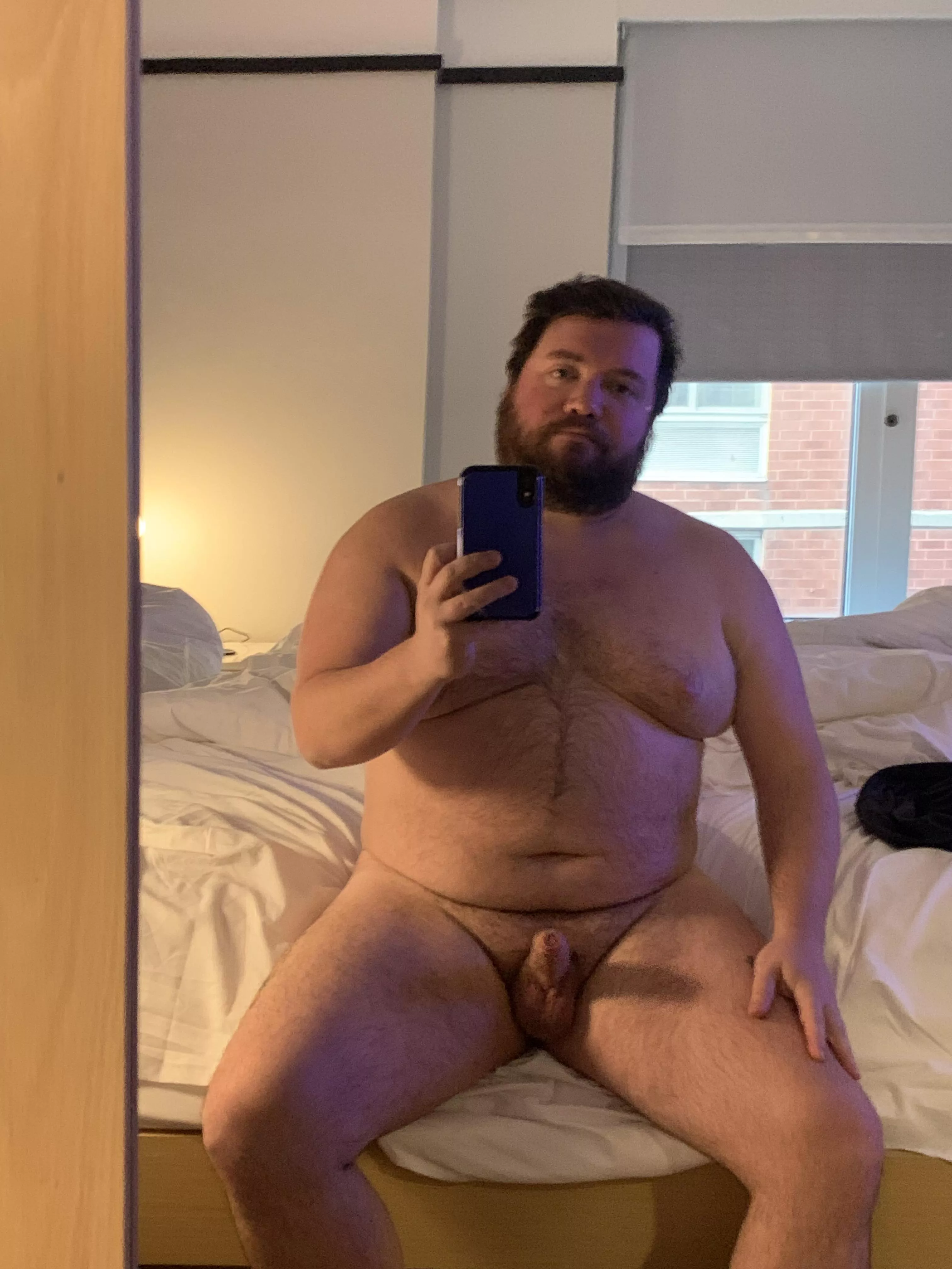 Morning wood in full affect. Still waking up here. 