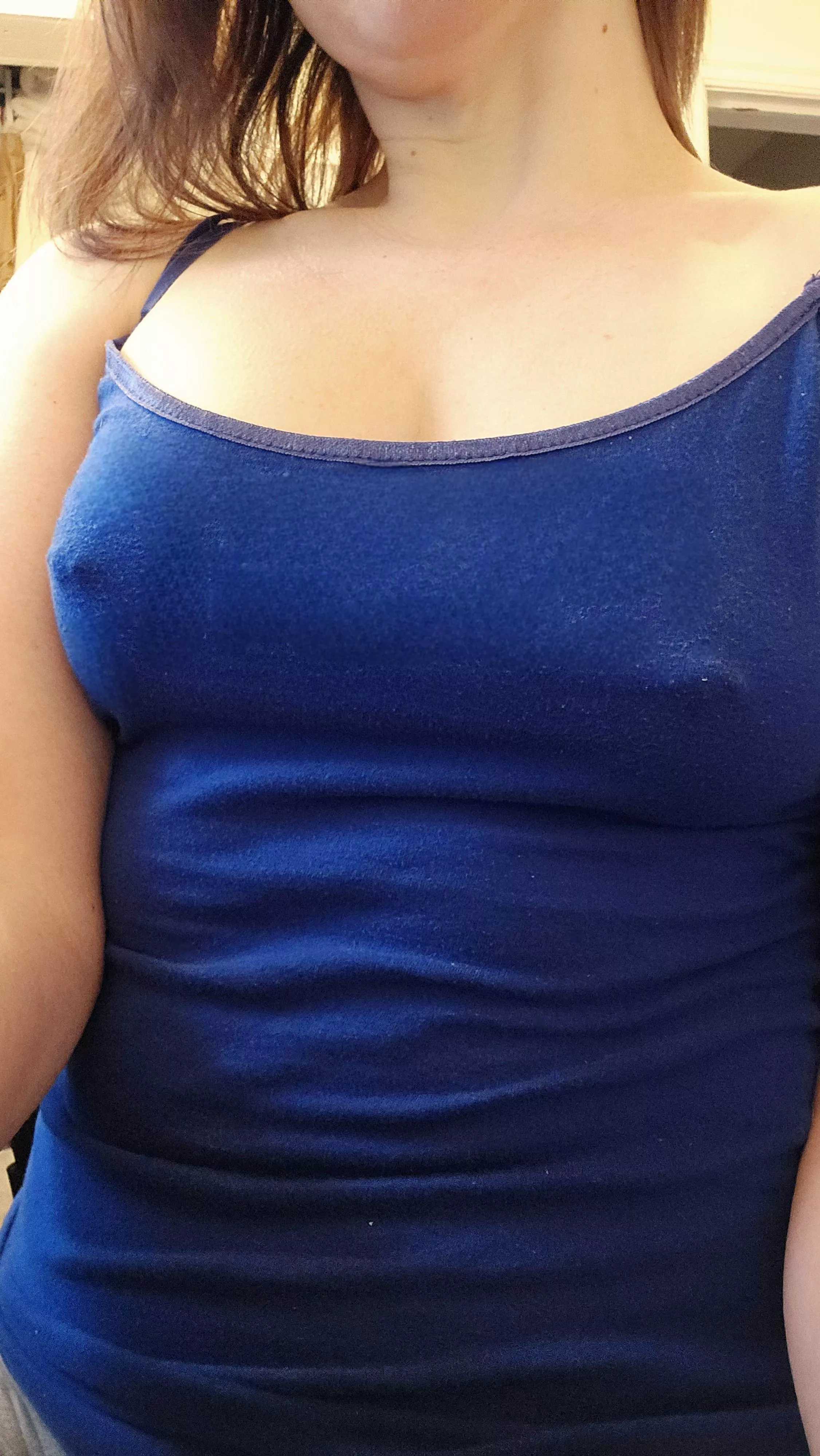 Of course Casual Friday means no bra in sight 