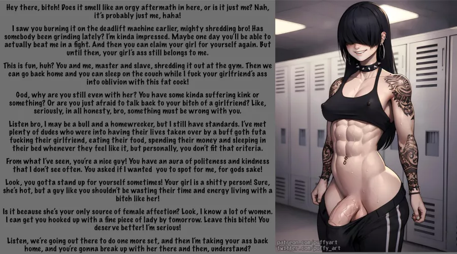 Rescued by…the bull? [futa dom x male sub] [exercising] [first mean, then nice] [escaping toxicity] [wholesome, in a way?] [she may be a bull, but deep down she’s a decent person]