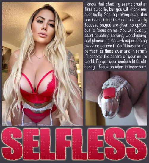 SELFLESS [chastity] [femdom] [denial]