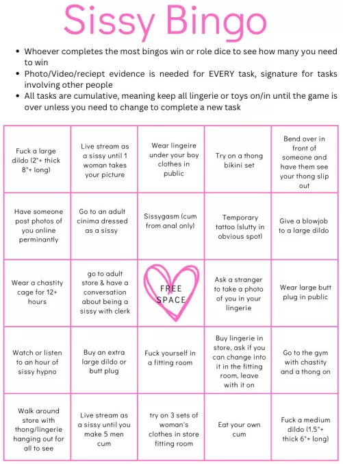 Sissy bingo