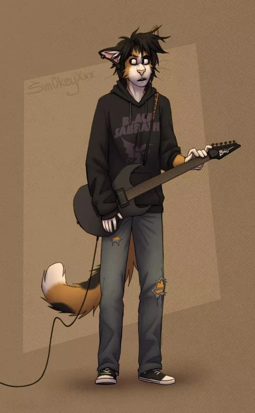 The girl with guitar (art by me)