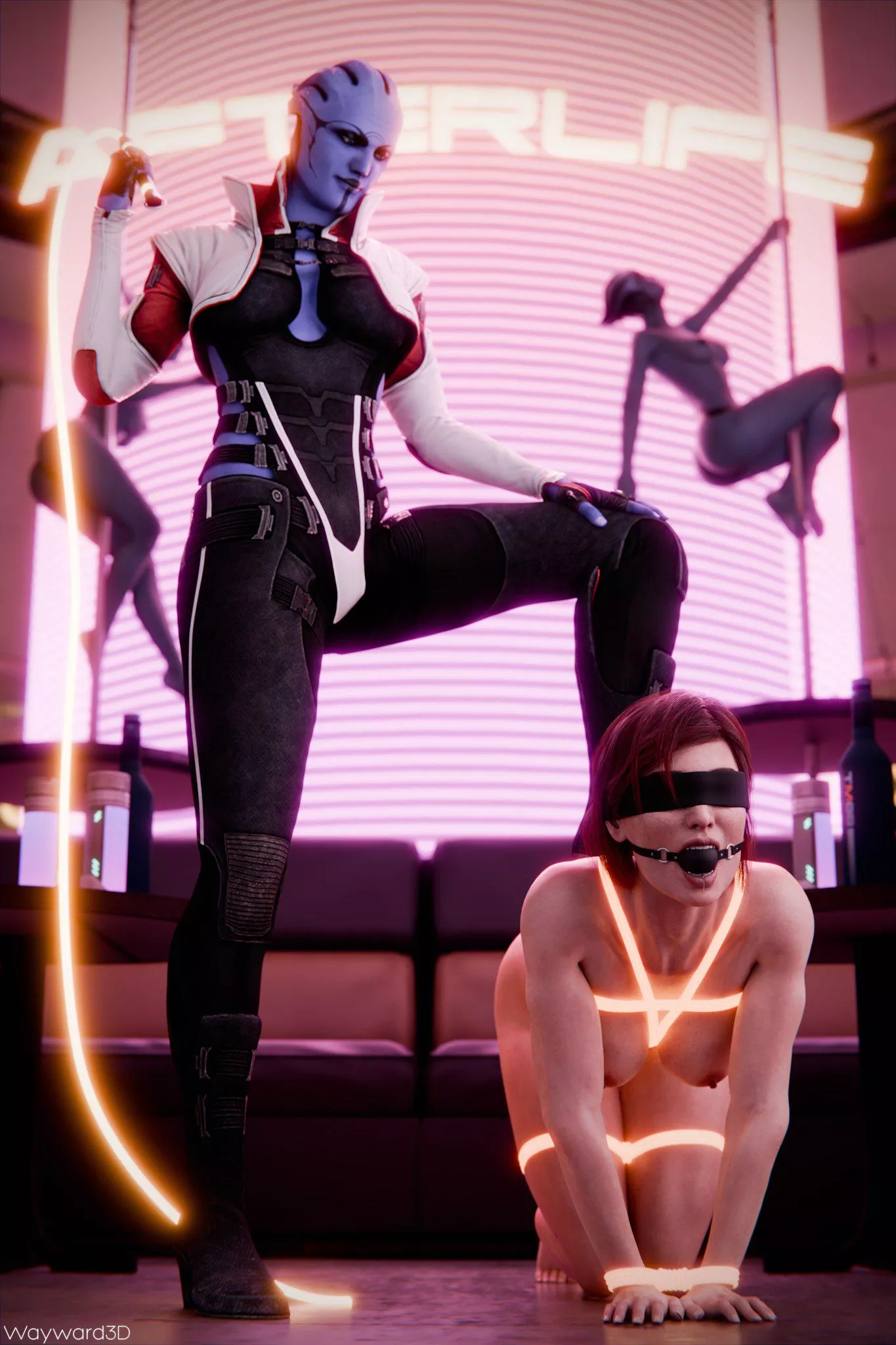 (Wayward) Aria welcomes Femshep to Omega [Mass Effect]