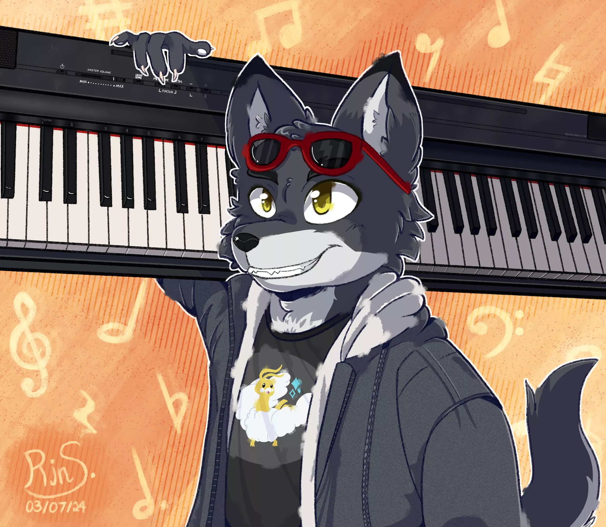 Where are my fellow pianists at? (Art by @RinShiamiArt)