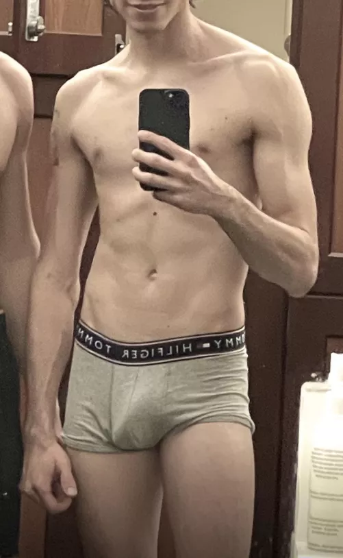 About to hit the showers