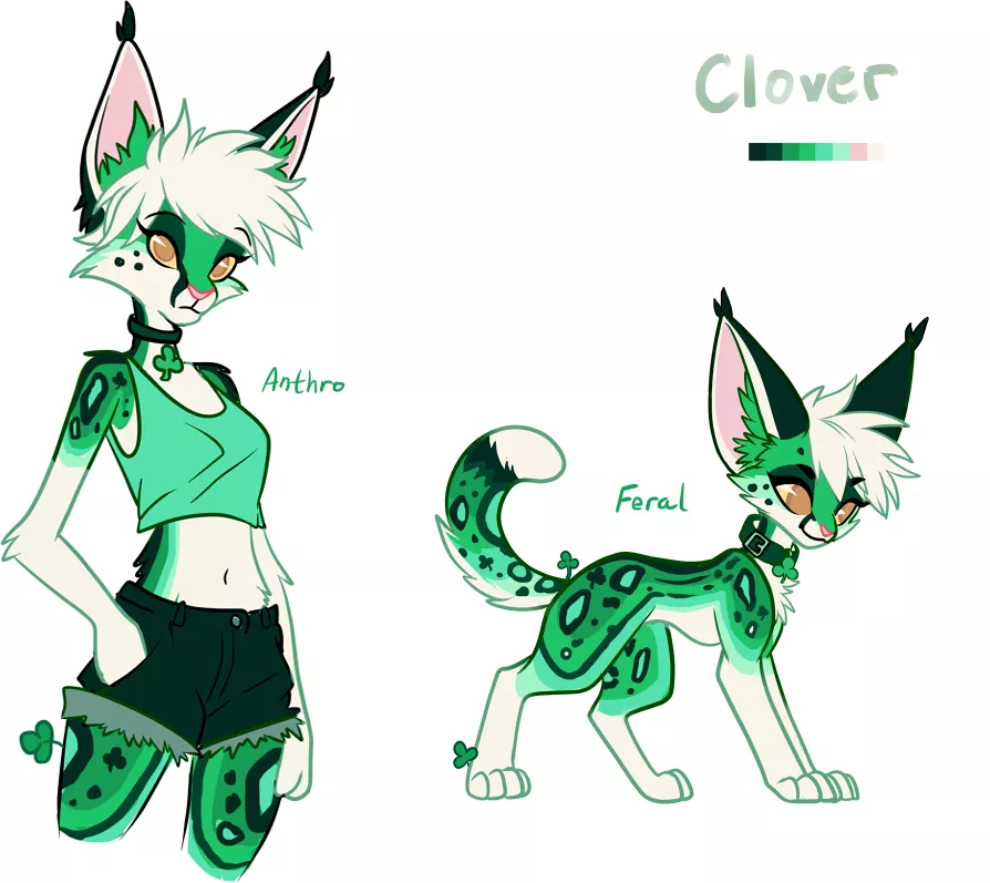 Clover Serval - Adoptable (Art & Design by Me!)