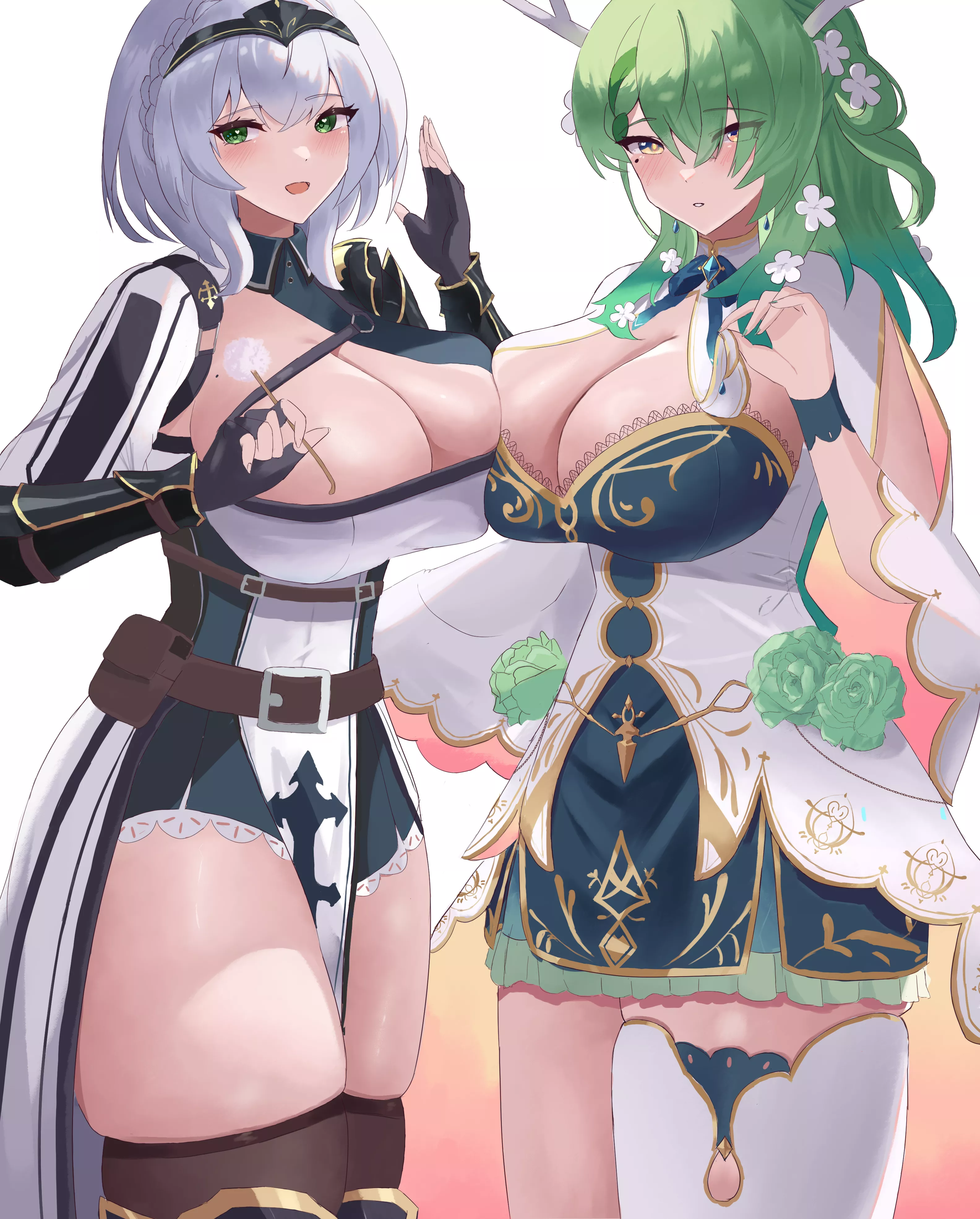 fauna and noel oppai (@KFSocks) [Hololive]