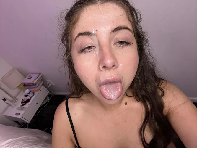 I usually touch myself while receiving massive facial