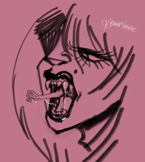 {image} goth girl maw (oc, commissions open!)