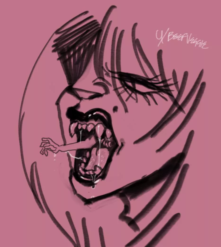 {image} goth girl maw (oc, commissions open!)