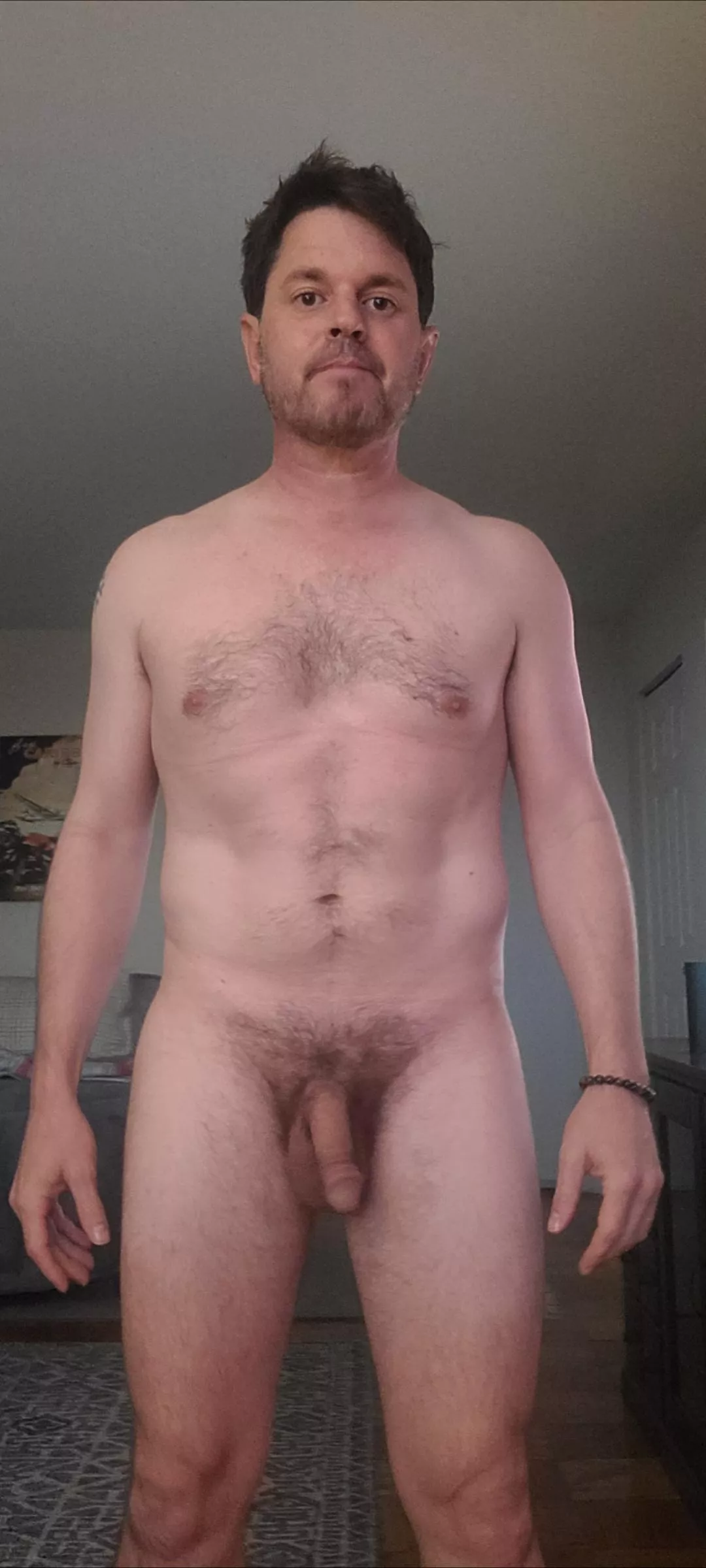 It takes a real man to show off his soft cock