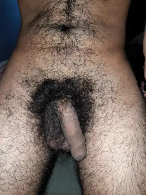 Pitch black bush just like charcoal 