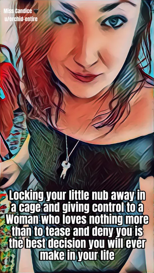 Today is the day to commit to chastity. You’ve been considering it for long….take the plunge. Let’s pick out a cage together 😏 🔐 