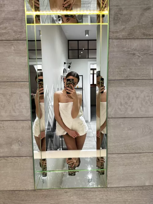 under my towel there is only my naked hot body