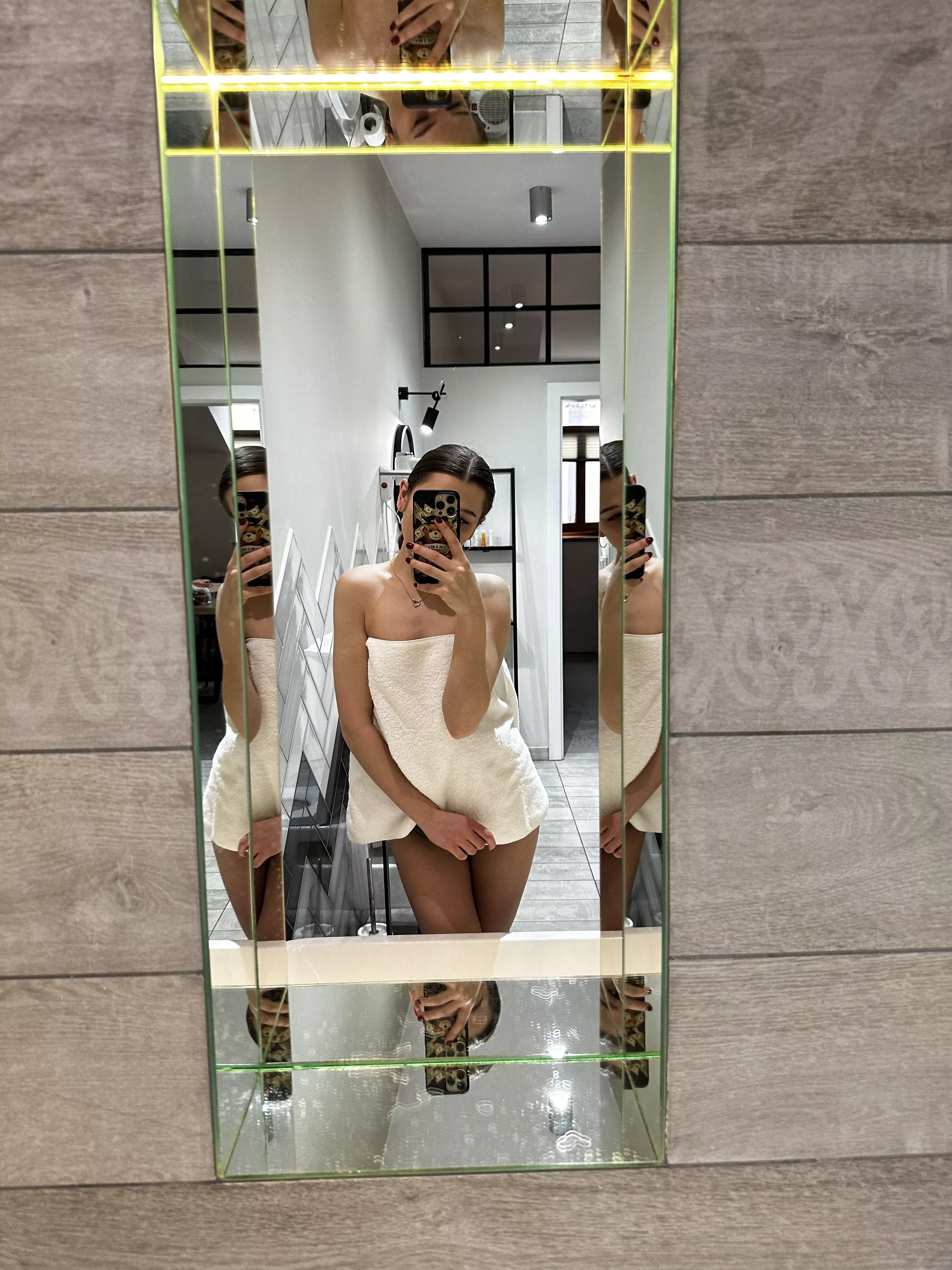 under my towel there is only my naked hot body