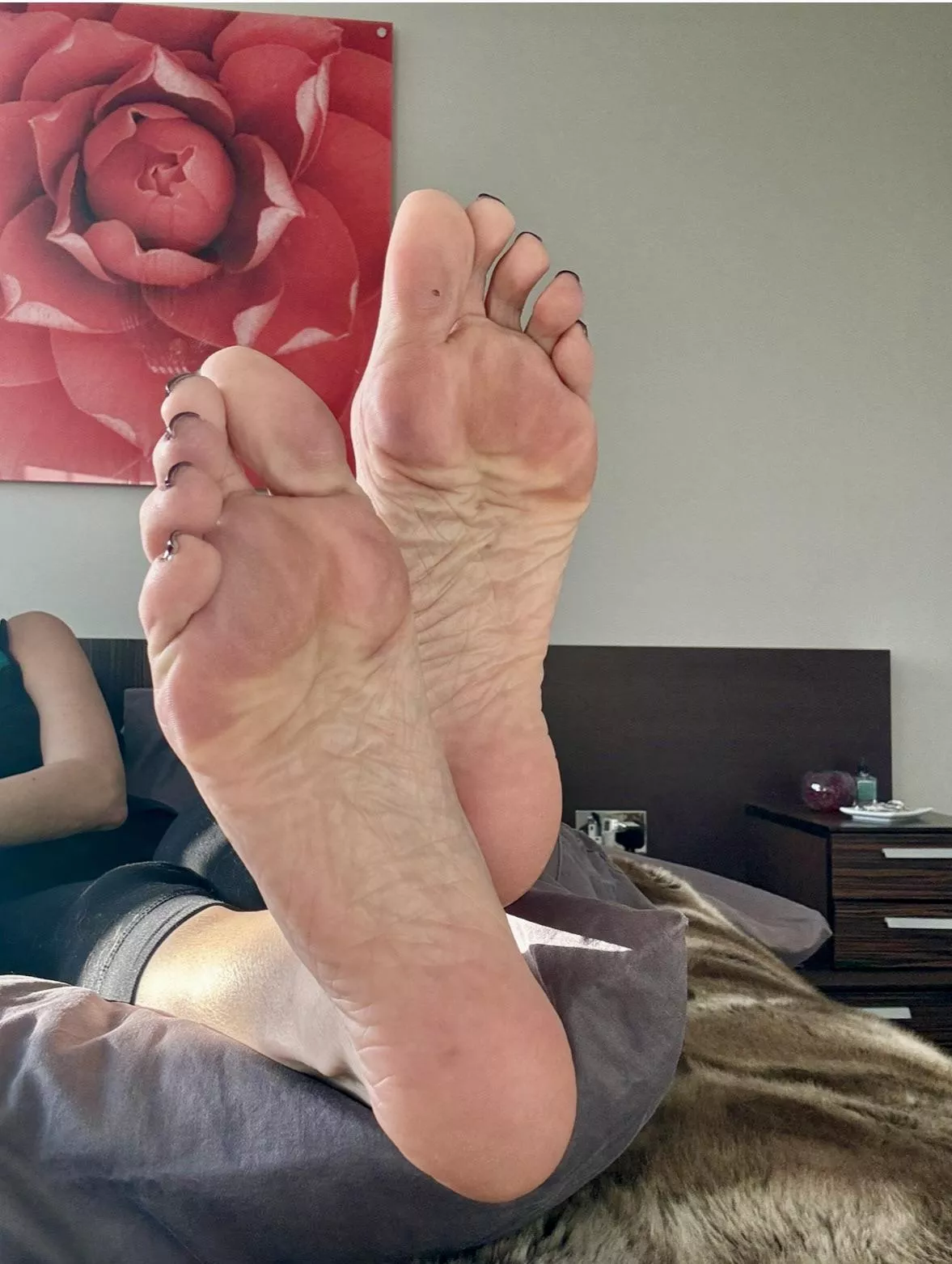 Wrinkly soles in the morning are best