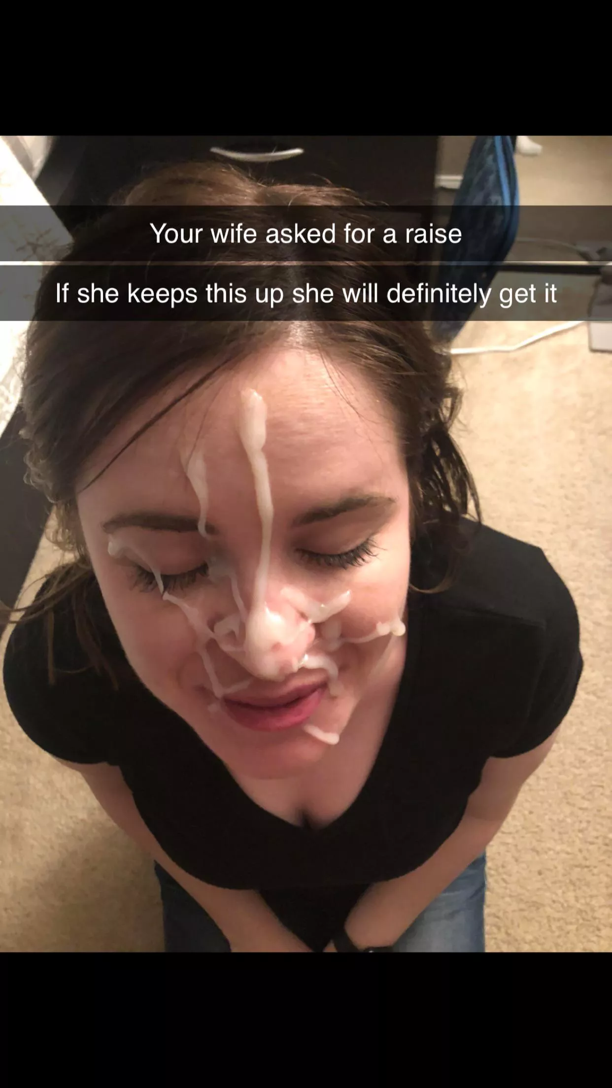 Your boss send you a pic telling you that your wife was asking for a raise.