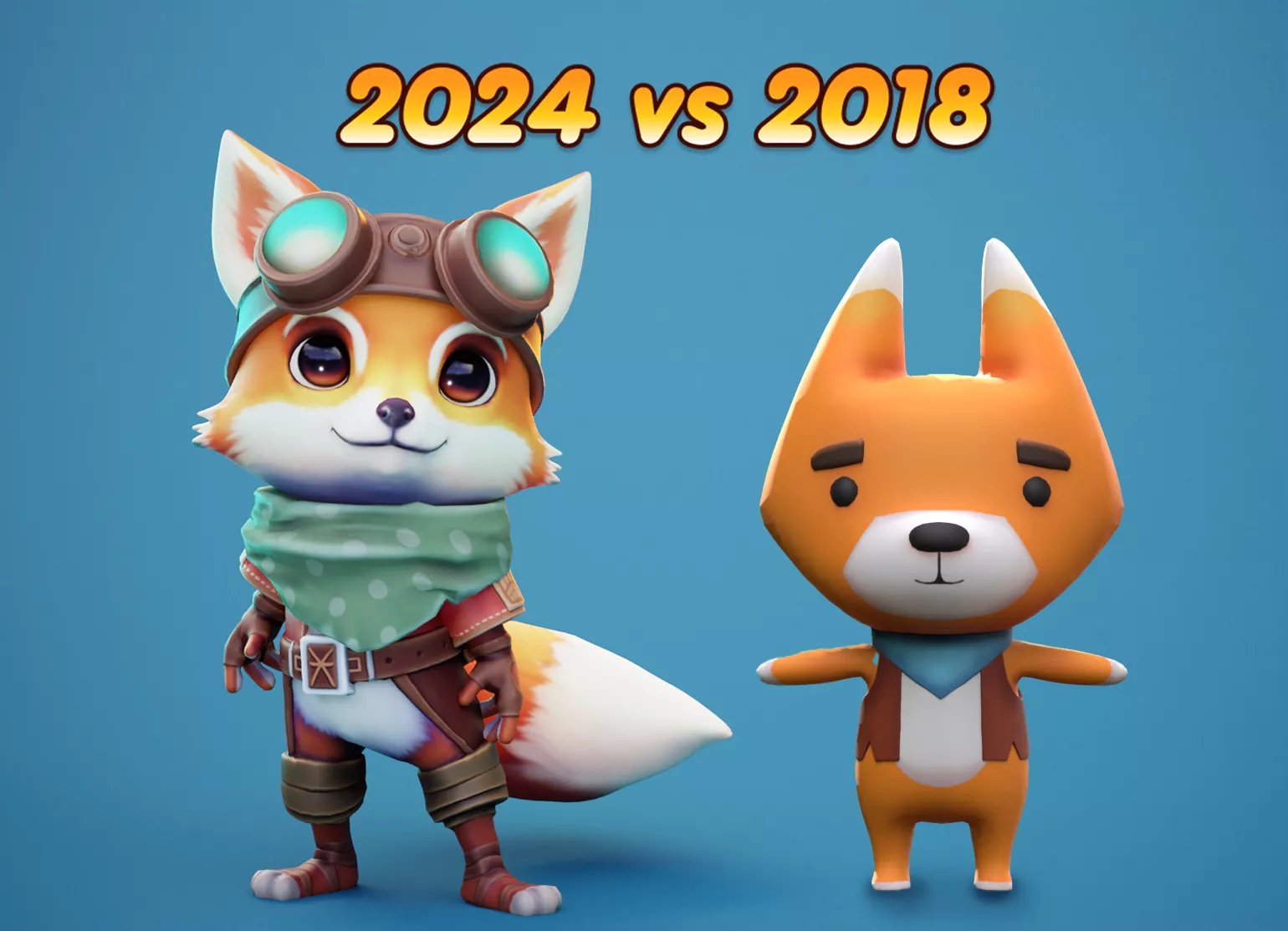 2024 vs 2018 Character Improvements /art by me
