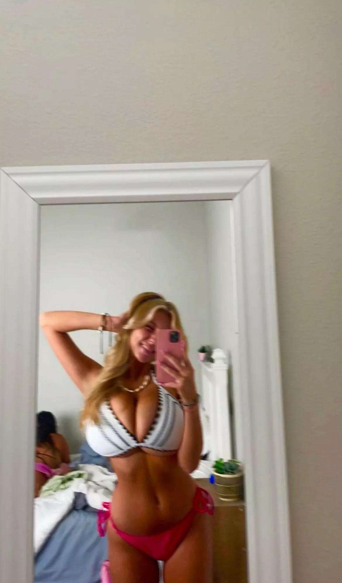 barely holding bikini