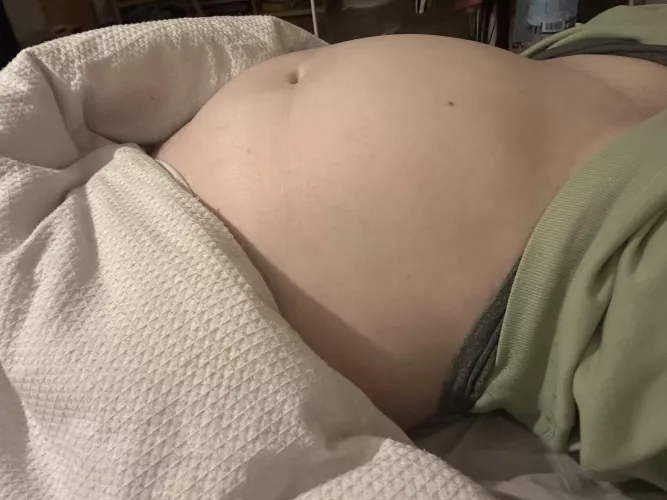 Feeling round. Tease me for eating too much. 