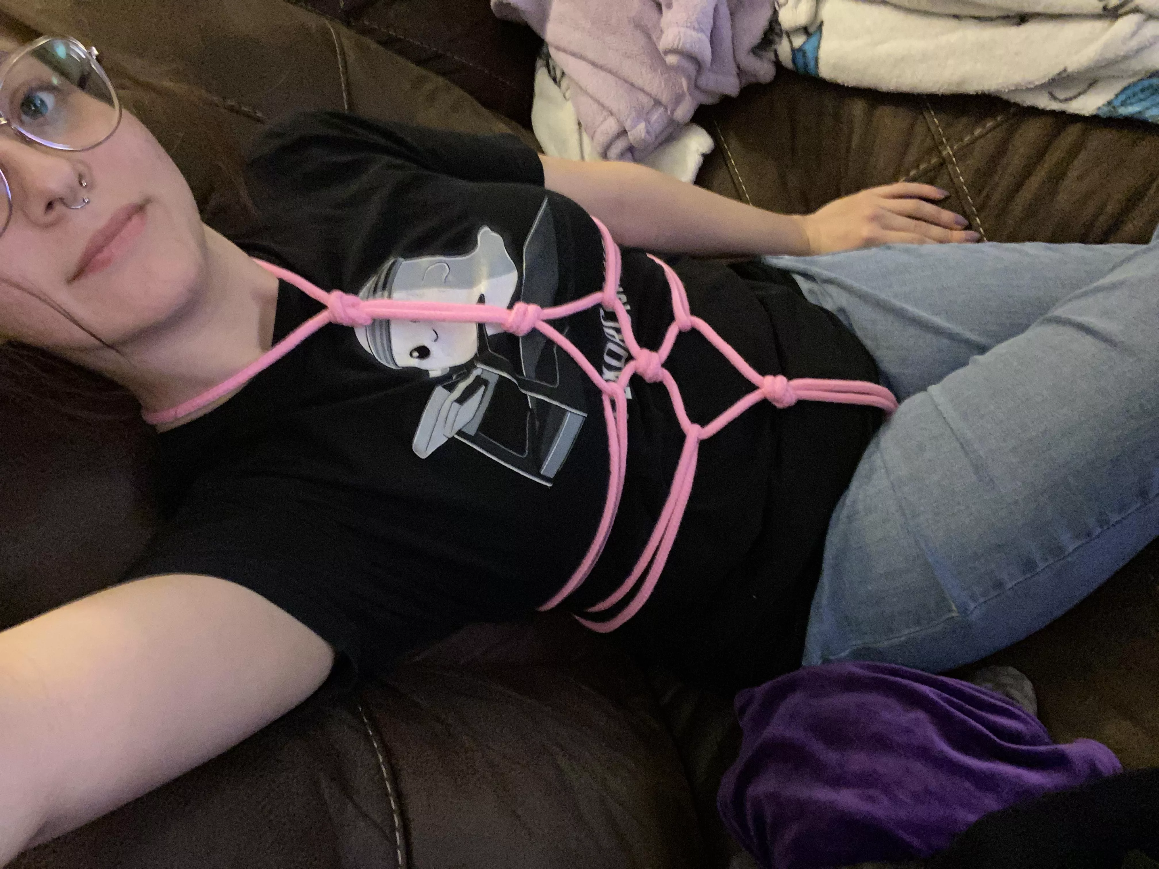 First ever self tie🩷