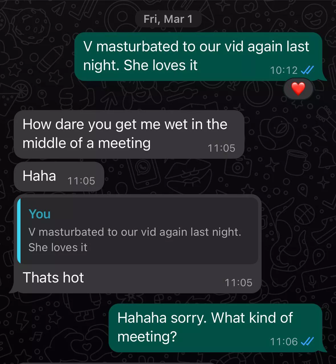 Hubby texting our cuckcake about me. I love our dynamic, that he films it for me, and that she’s happy to keep seeing him. She’s so respectful and loves the sex and everything about our arrangement.