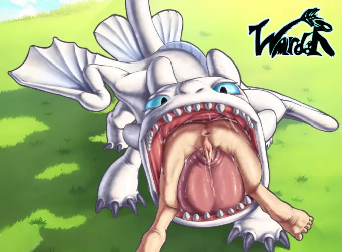 {image} light fury vore girl [httyd] [nubless] art by me (Ward0r)
