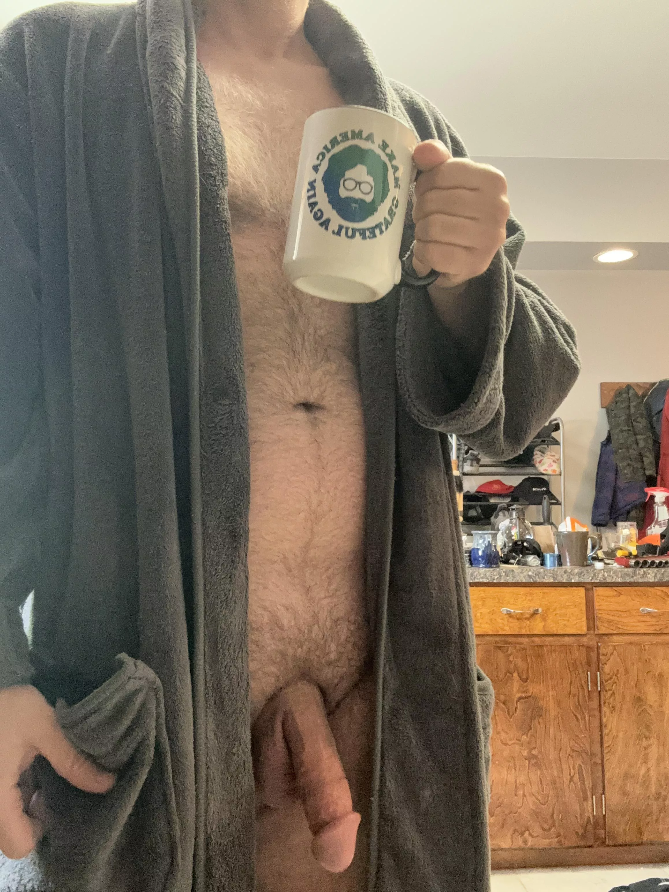 Just a dad enjoying his coffee on no pants Sunday. Care to join?