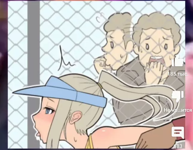 LF color source: 1girl, 2boys, sex from behind, blonde hair, sport, trembling, blue eyes, outside, long hair, blush, tongue out, open mouth, sweat, bare shoulders.