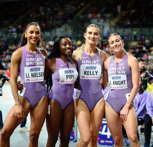 Lina Nielsen, Ama Pipi, Hannah Kelly and Jessie Knight - British sprinters