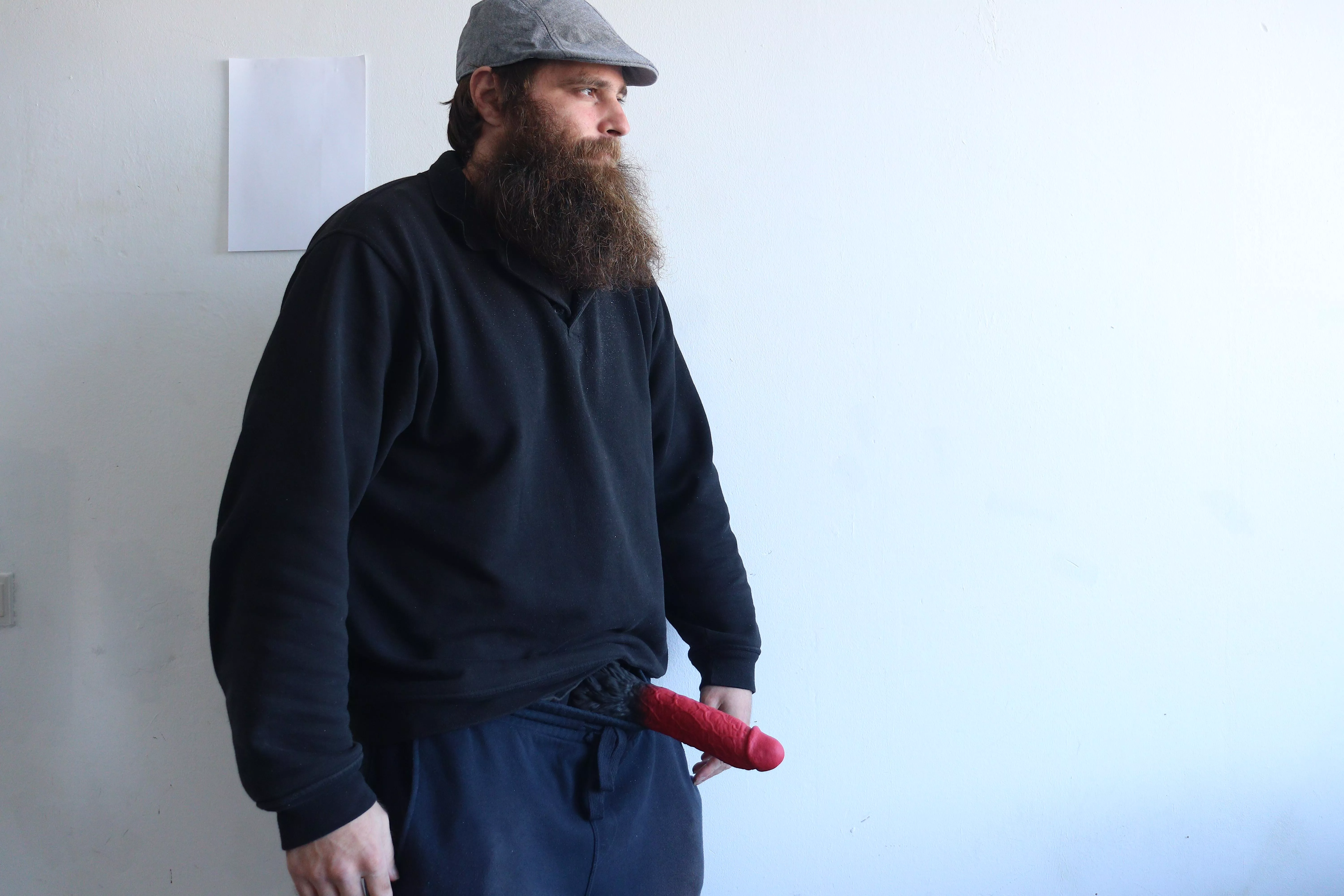 Me, with a big red dildo