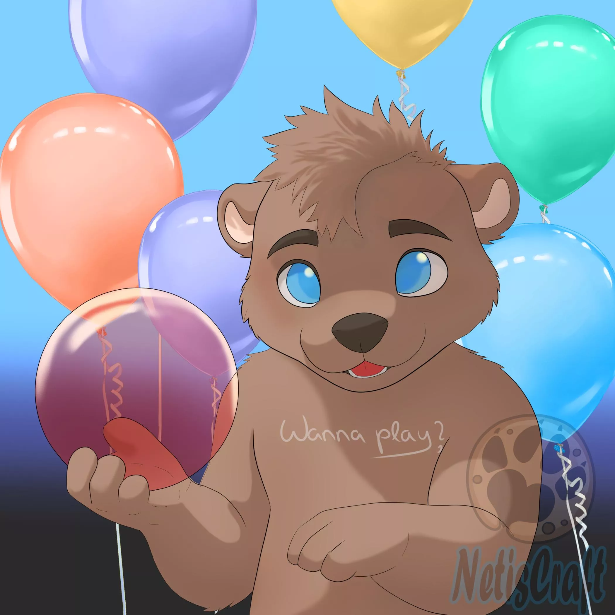 Playful anhtro otter (NetisCraft) 