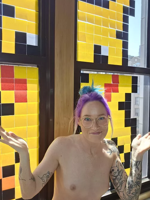 Purple Hair & Poke-Art