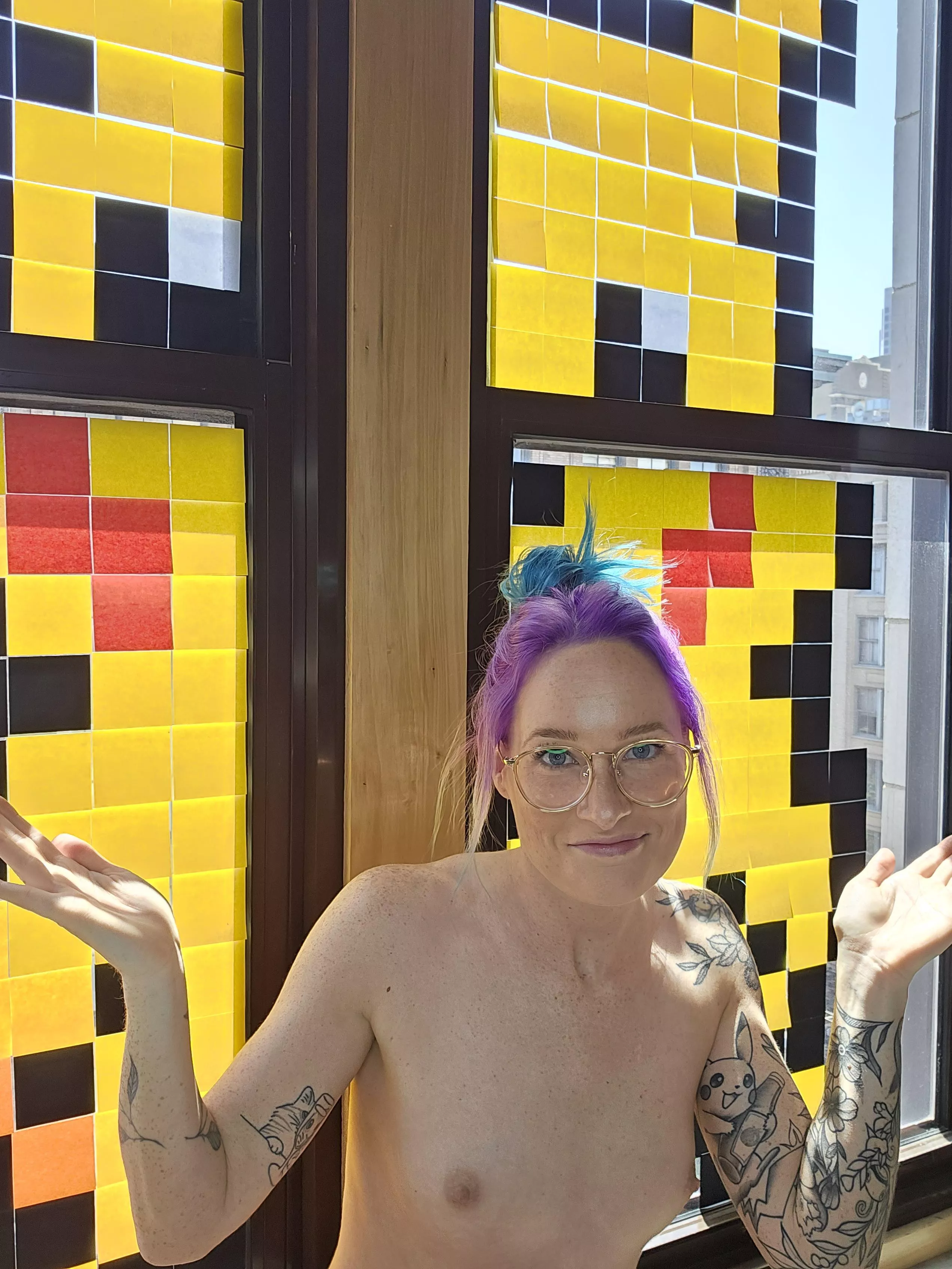 Purple Hair & Poke-Art