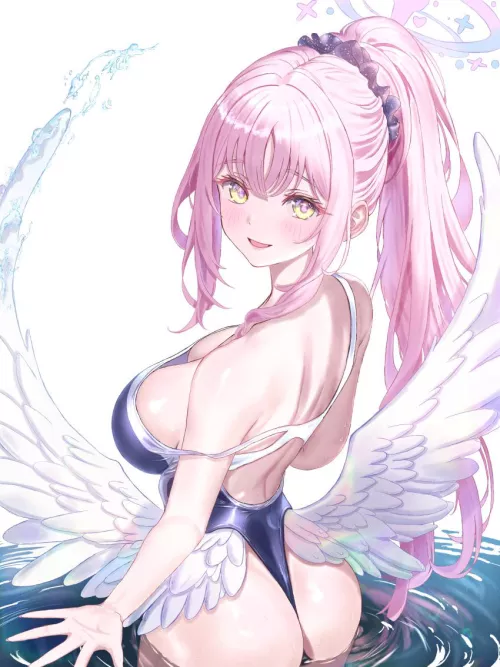 Sexy and cute angel waifu