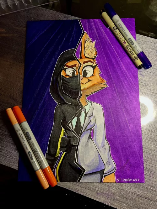 Crimson Foxington (art by me)