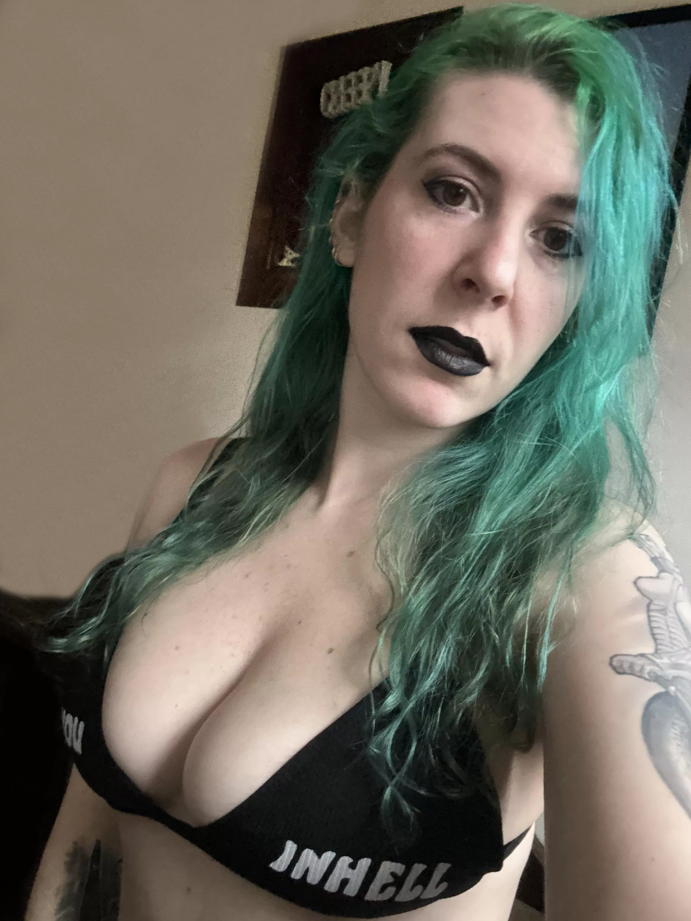 Goth in a bikini