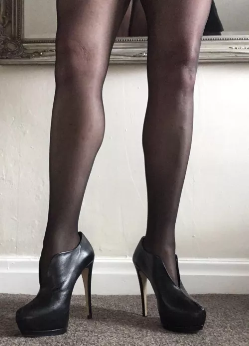 Heels on feet very high heels