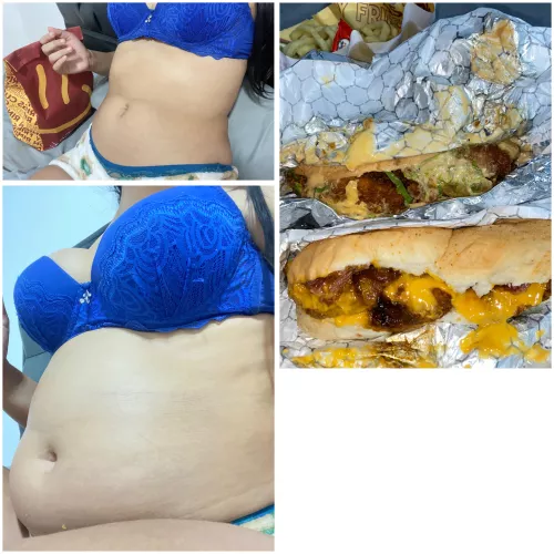 I was still hungry when I finished these 2 Sandwiches with fries. What would you feed me next?