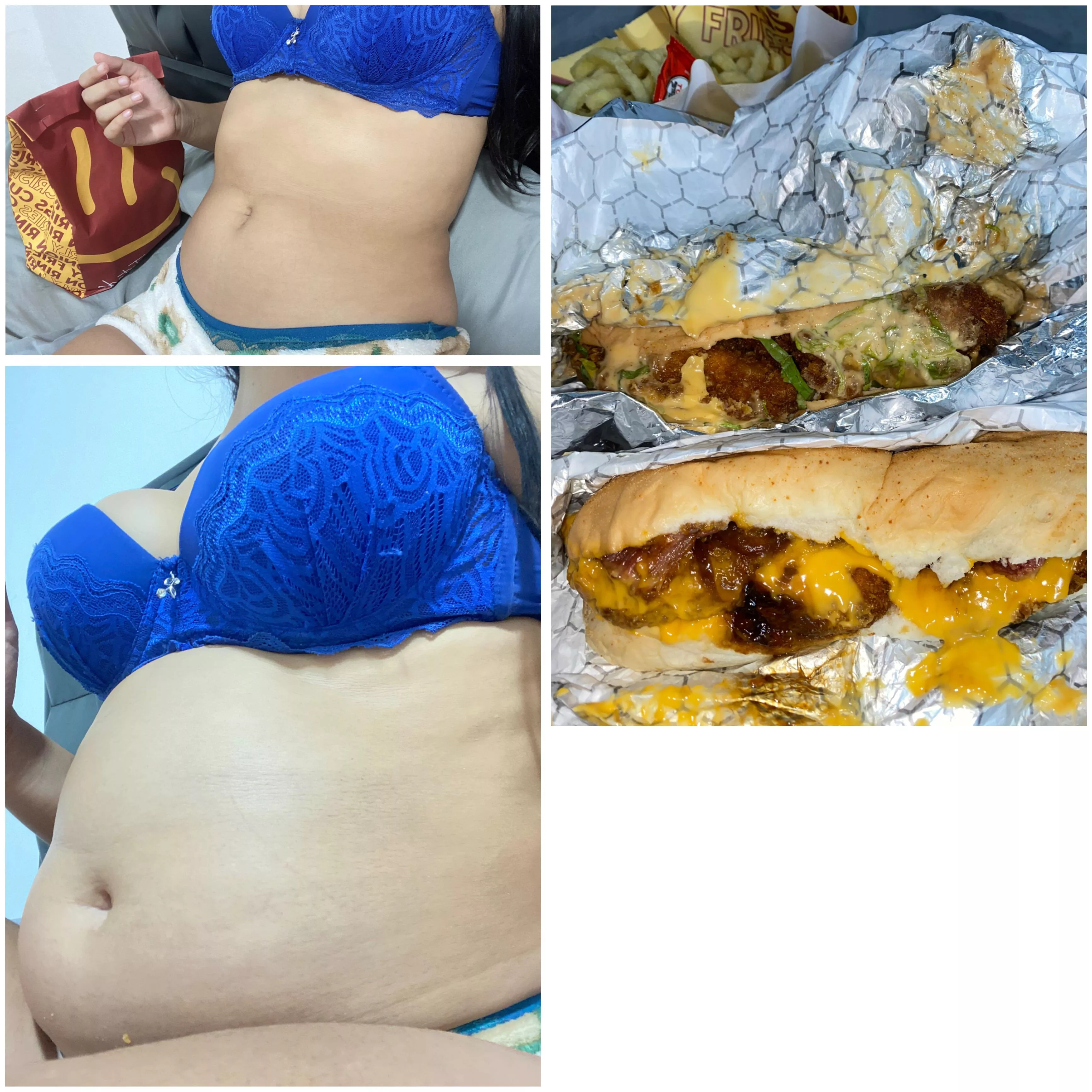 I was still hungry when I finished these 2 Sandwiches with fries. What would you feed me next?