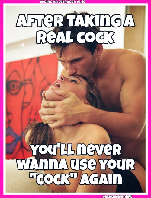 It's pathetic you ever thought it was a real cock