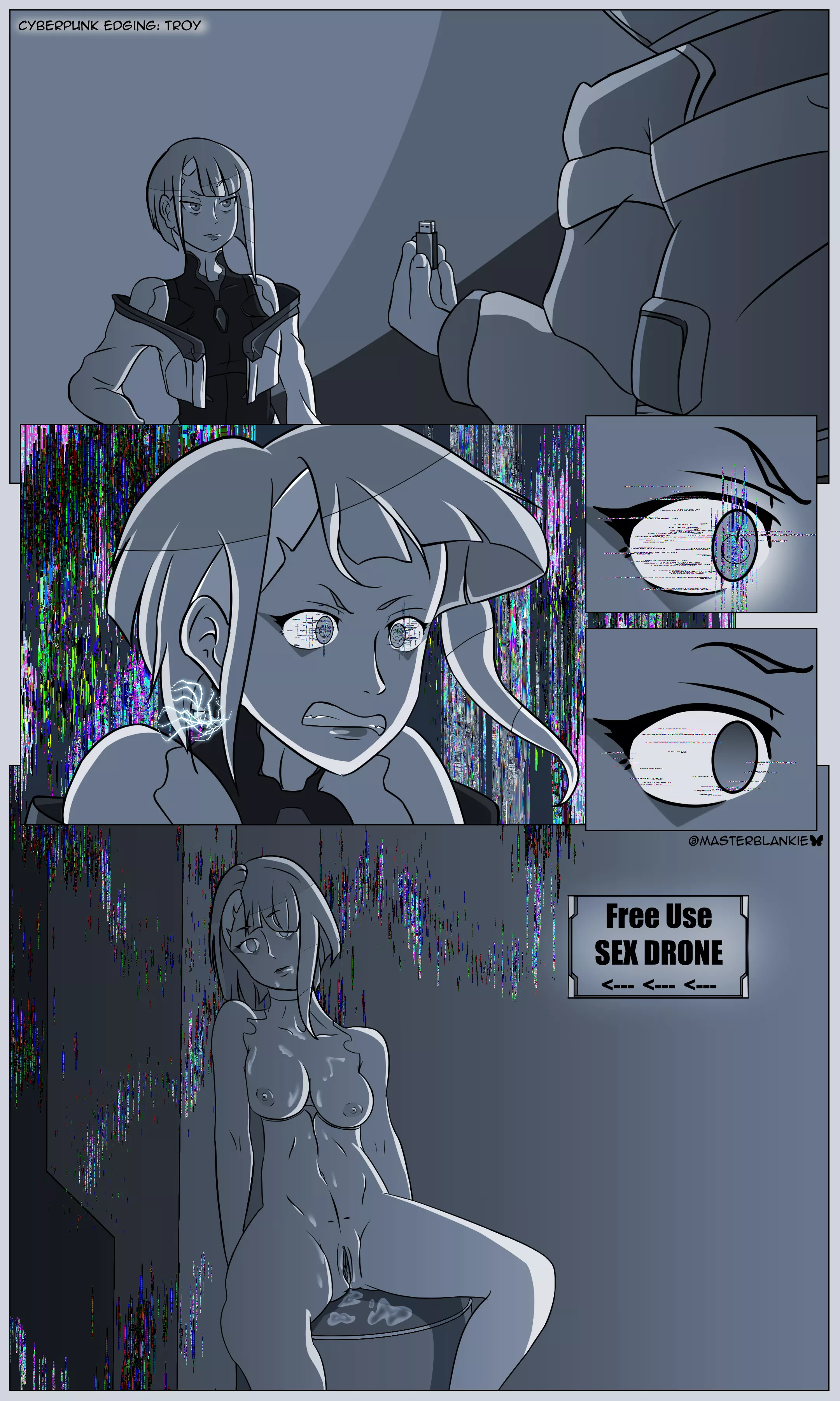 Lucy getting hacked by... David? [Cyberpunk Edgerunners] (MasterBlankie)