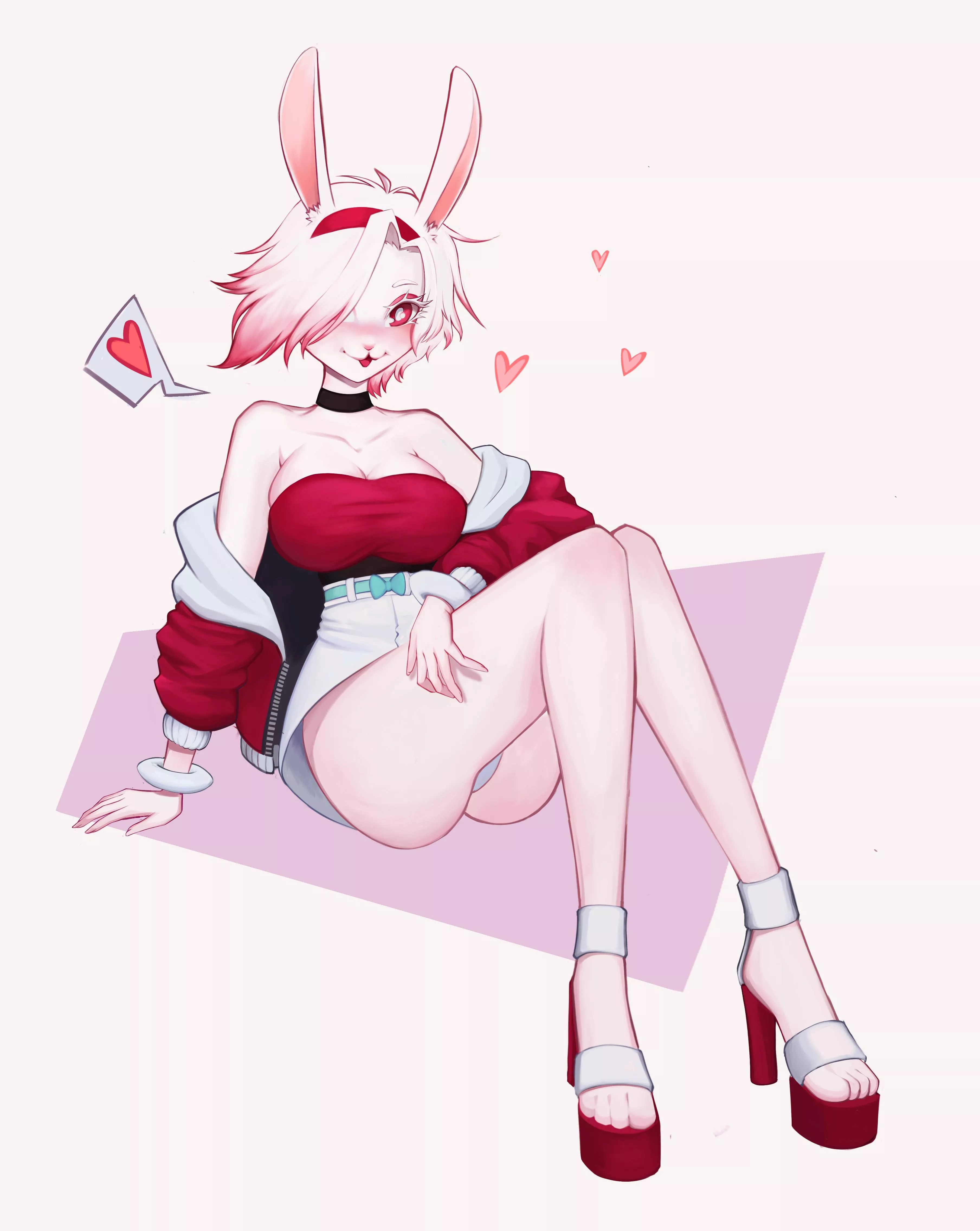 My Sona's Partner, Aiko, by Blushed Pixie on Twitter~ She's beauty, she's grace, she's putting up with his adorkably, stupid face-