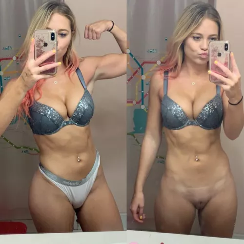 On/off fitness babe 