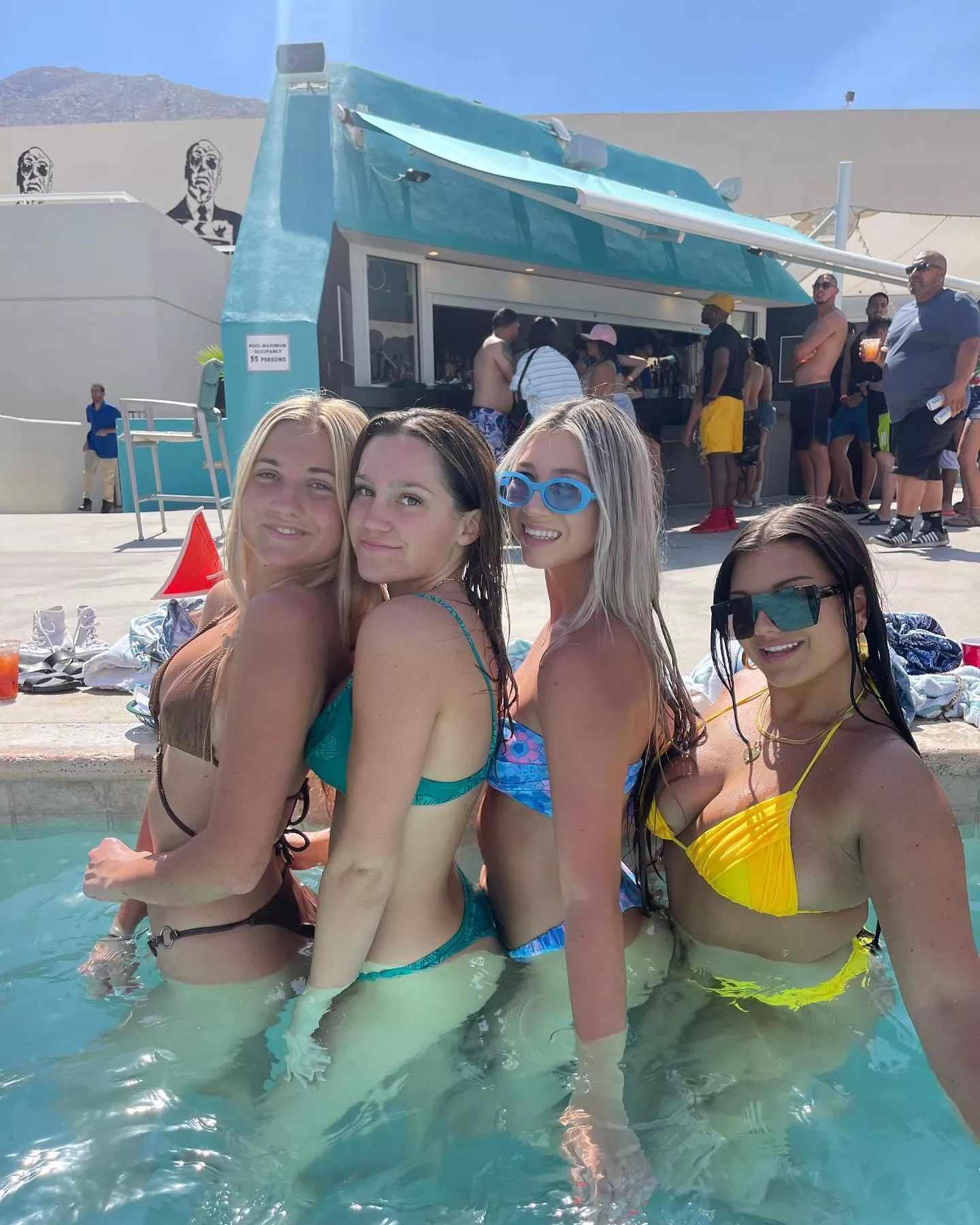 Which thong bikini-clad pool party babe?