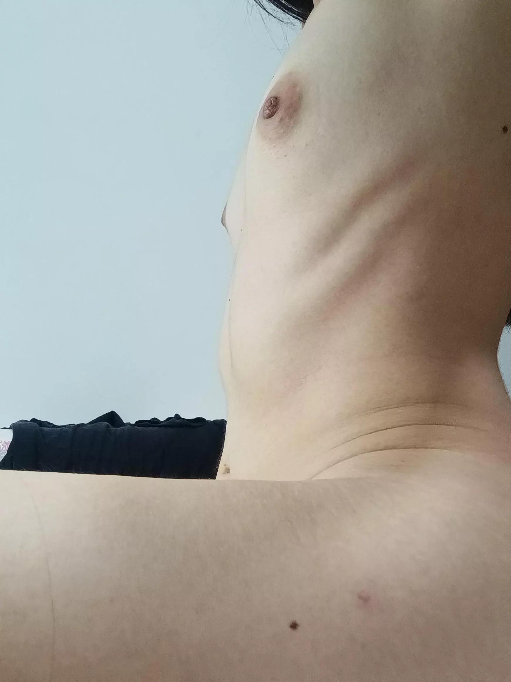 another angle of my pretty little tits