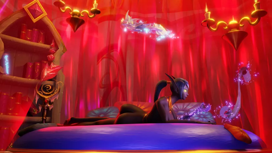 Blood Elf Lounging by Lord Maldazzar